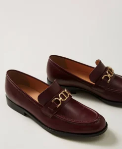Mocassins En Cuir Avec Barrette Oval T
