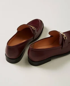 Mocassins En Cuir Avec Barrette Oval T