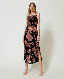Nuisette En Velours Dévoré Floral