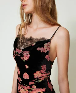 Nuisette En Velours Dévoré Floral