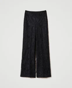 Pantalon Ample En Dentelle Macramé