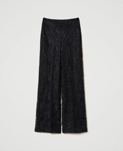 Pantalon Ample En Dentelle Macramé