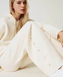 Pantalon Ample En Maille Avec Perles
