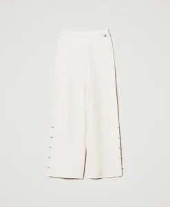 Pantalon Ample En Maille Avec Perles