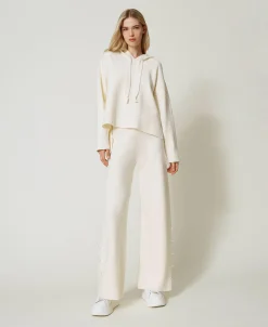 Pantalon Ample En Maille Avec Perles