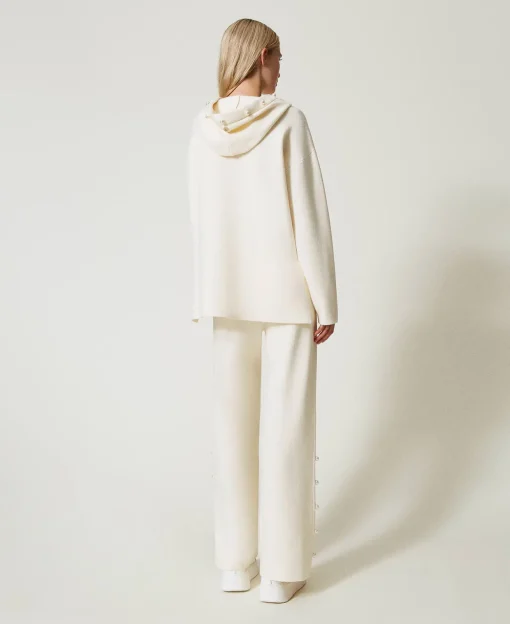 Pantalon Ample En Maille Avec Perles
