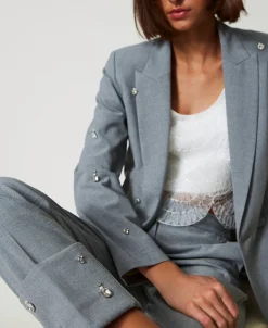 Pantalon Avec Broderies Réalisées à La Main
