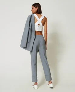 Pantalon Avec Broderies Réalisées à La Main