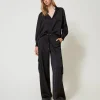 Pantalon Cargo En Satin