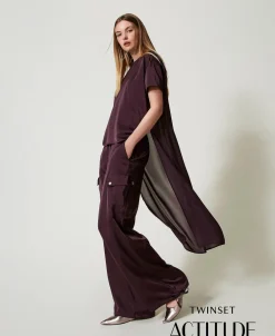 Pantalon Cargo En Satin