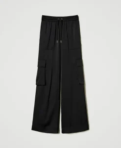 Pantalon Cargo En Satin