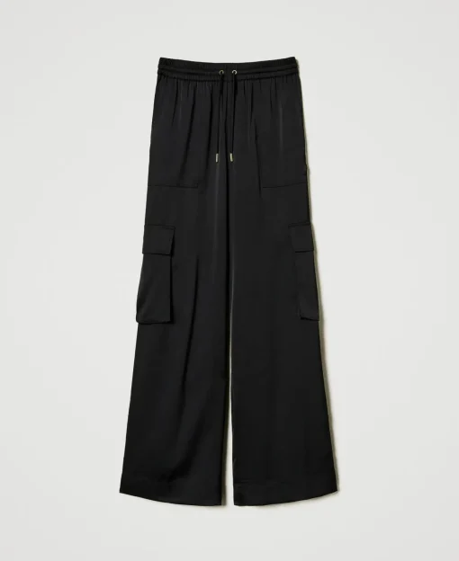 Pantalon Cargo En Satin