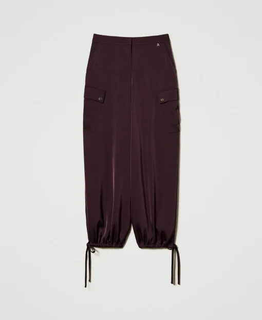 Pantalon Cargo En Satin