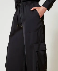 Pantalon Cargo En Satin