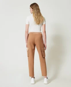 Pantalon Cargo En Scuba Et Satin