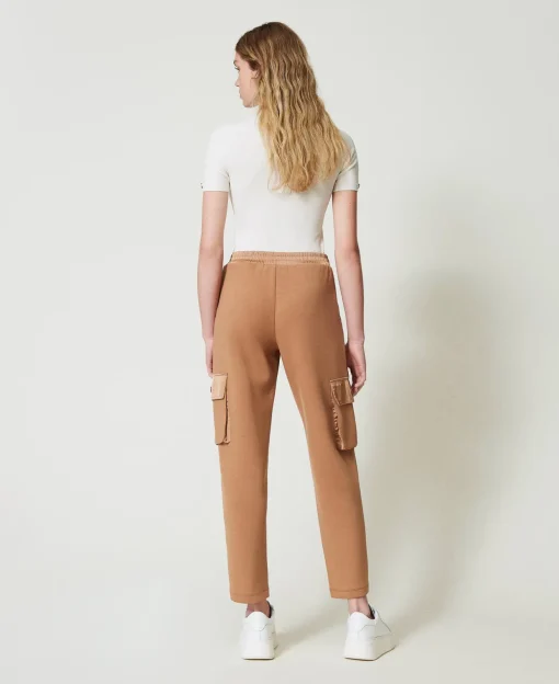 Pantalon Cargo En Scuba Et Satin