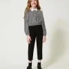 Pantalon Cigarette En Flanelle