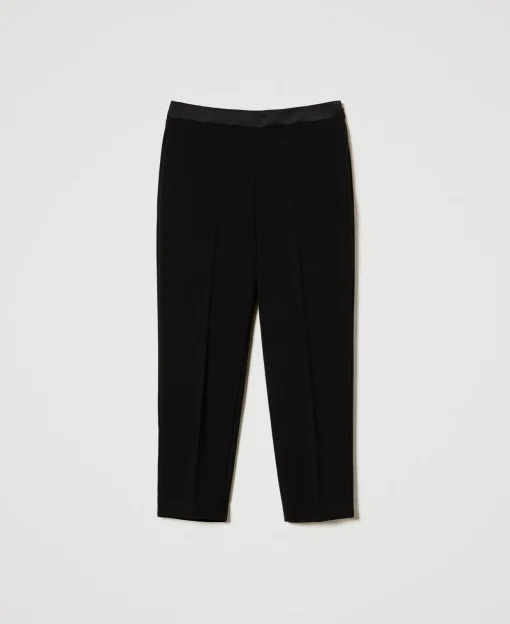 Pantalon Cigarette En Flanelle