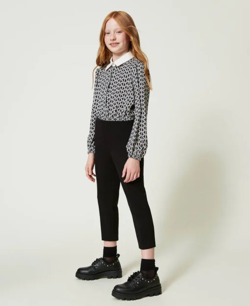 Pantalon Cigarette En Flanelle