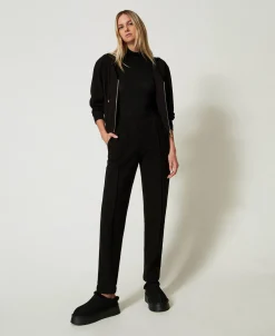 Pantalon Cigarette En Molleton