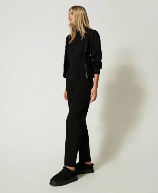 Pantalon Cigarette En Molleton