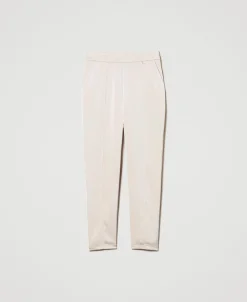 Pantalon Cigarette En Satin