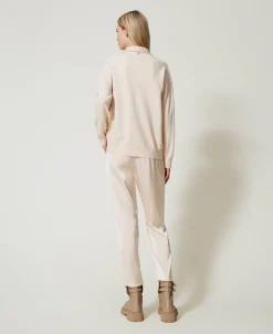 Pantalon Cigarette En Satin