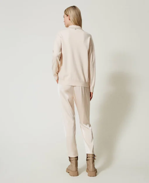 Pantalon Cigarette En Satin