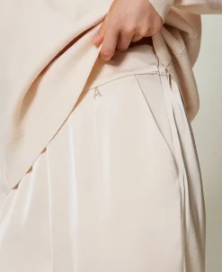 Pantalon Cigarette En Satin