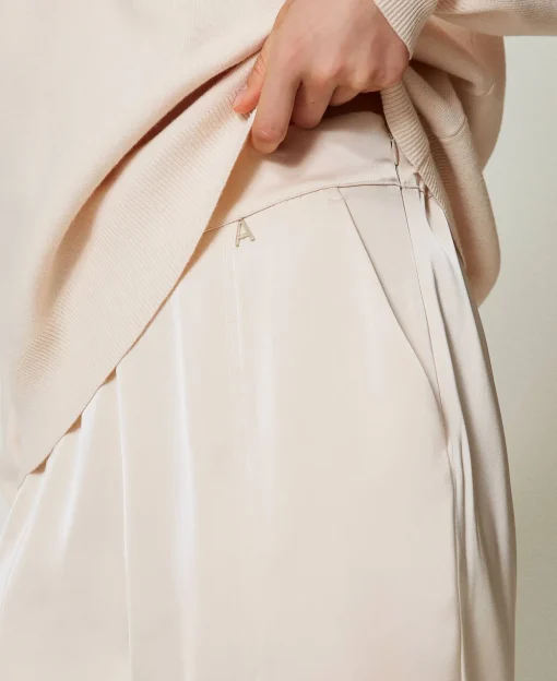 Pantalon Cigarette En Satin