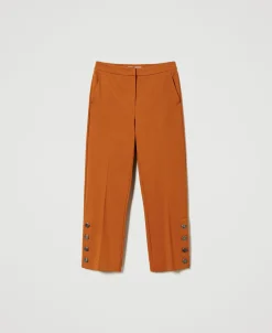 Pantalon Cropped Avec Boutons