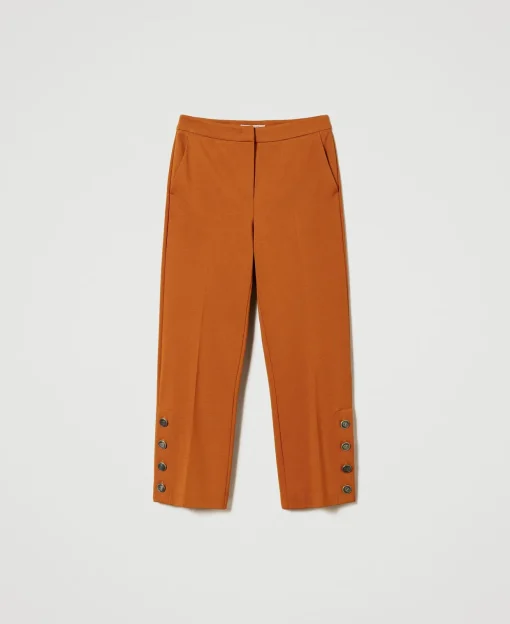 Pantalon Cropped Avec Boutons