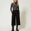 Pantalon Cropped Taille Haute