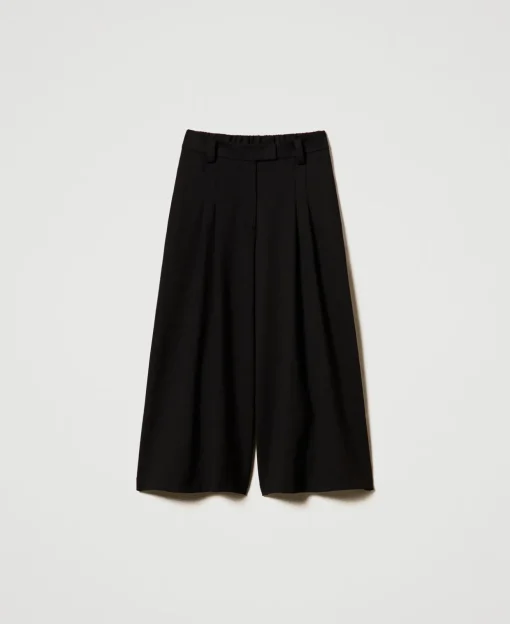 Pantalon Cropped Taille Haute