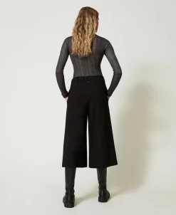 Pantalon Cropped Taille Haute