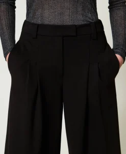 Pantalon Cropped Taille Haute