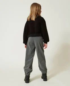 Pantalon De Jogging En Flanelle Avec Ceinture