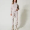 Pantalon De Jogging En Maille Mélangée De Laine Et Lurex