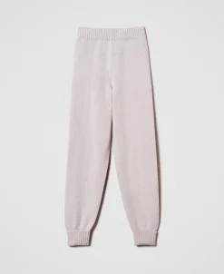 Pantalon De Jogging En Maille Mélangée De Laine Et Lurex