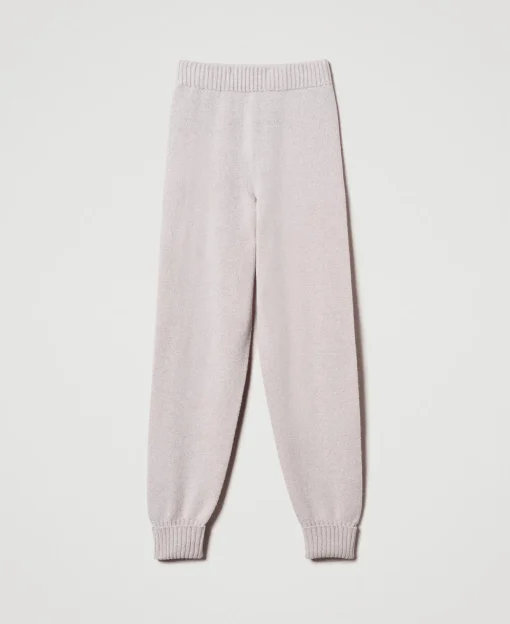 Pantalon De Jogging En Maille Mélangée De Laine Et Lurex