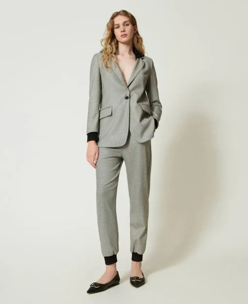 Pantalon De Jogging En Pied-de-poule