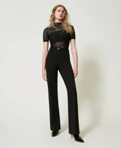 Pantalon Droit Avec Bride Oval T