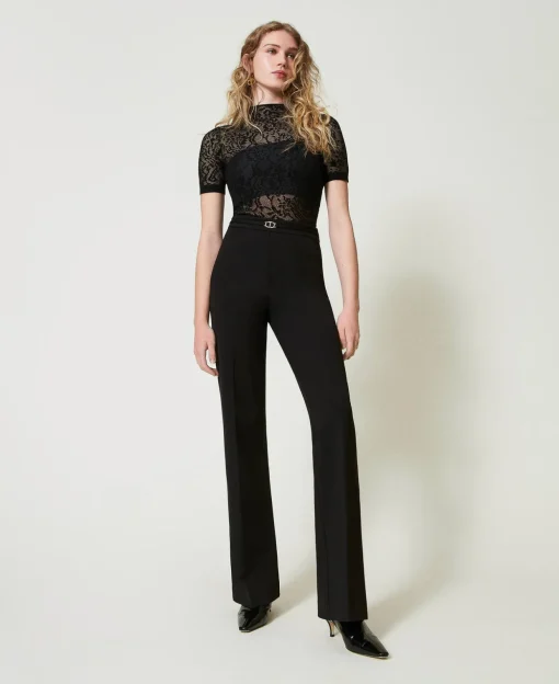 Pantalon Droit Avec Bride Oval T