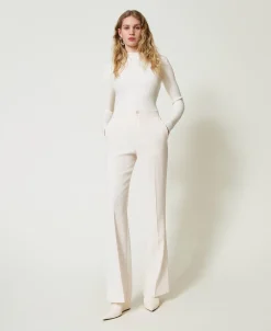 Pantalon Droit Avec Fentes