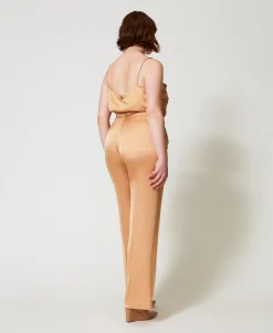 Pantalon Droit En Satin