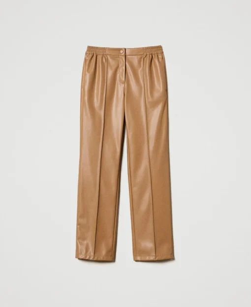 Pantalon Effet Cuir Avec élastique