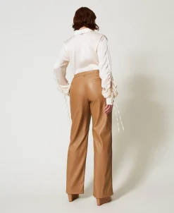 Pantalon Effet Cuir Avec élastique