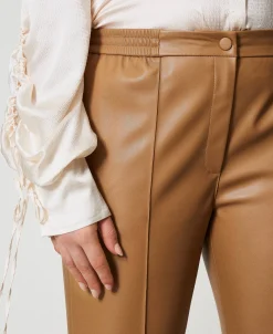 Pantalon Effet Cuir Avec élastique