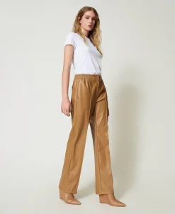 Pantalon Effet Cuir Avec élastique