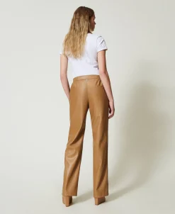 Pantalon Effet Cuir Avec élastique